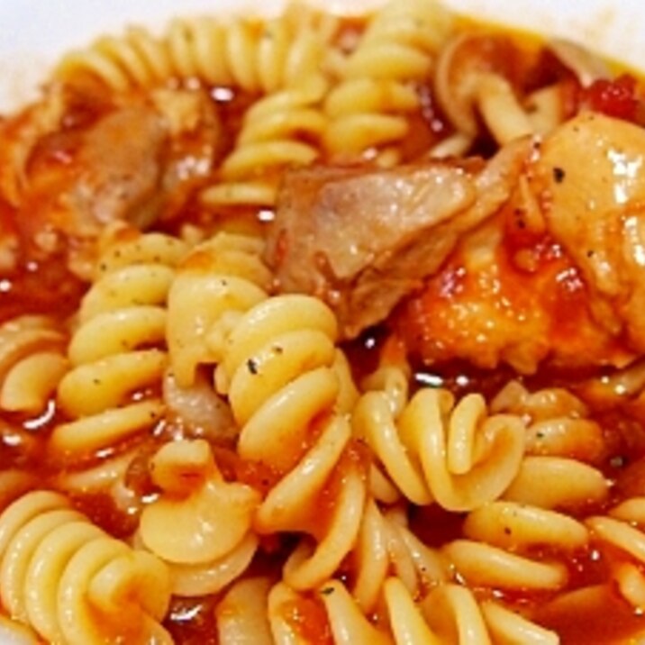 鶏肉のトマトソースショートパスタ レシピ 作り方 By まるっとまる 楽天レシピ